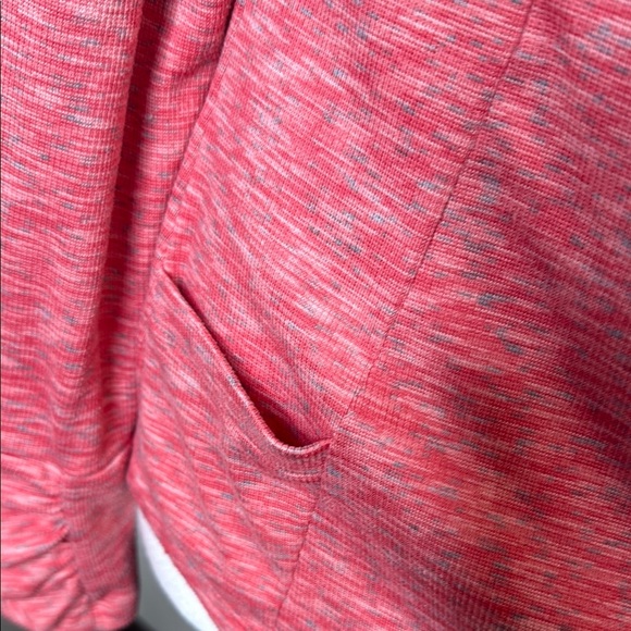 Pink Zippered Long Sleeve heathered pink Columbia Size XL ruched details - Picture 5 of 12